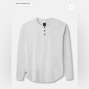 Ten/10 apparel men’s long sleeve white curved hem, 3 button shirt. NWT. Size XL